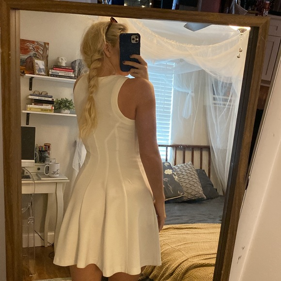 Bar III Zip Up White Dress Small - Picture 7 of 9